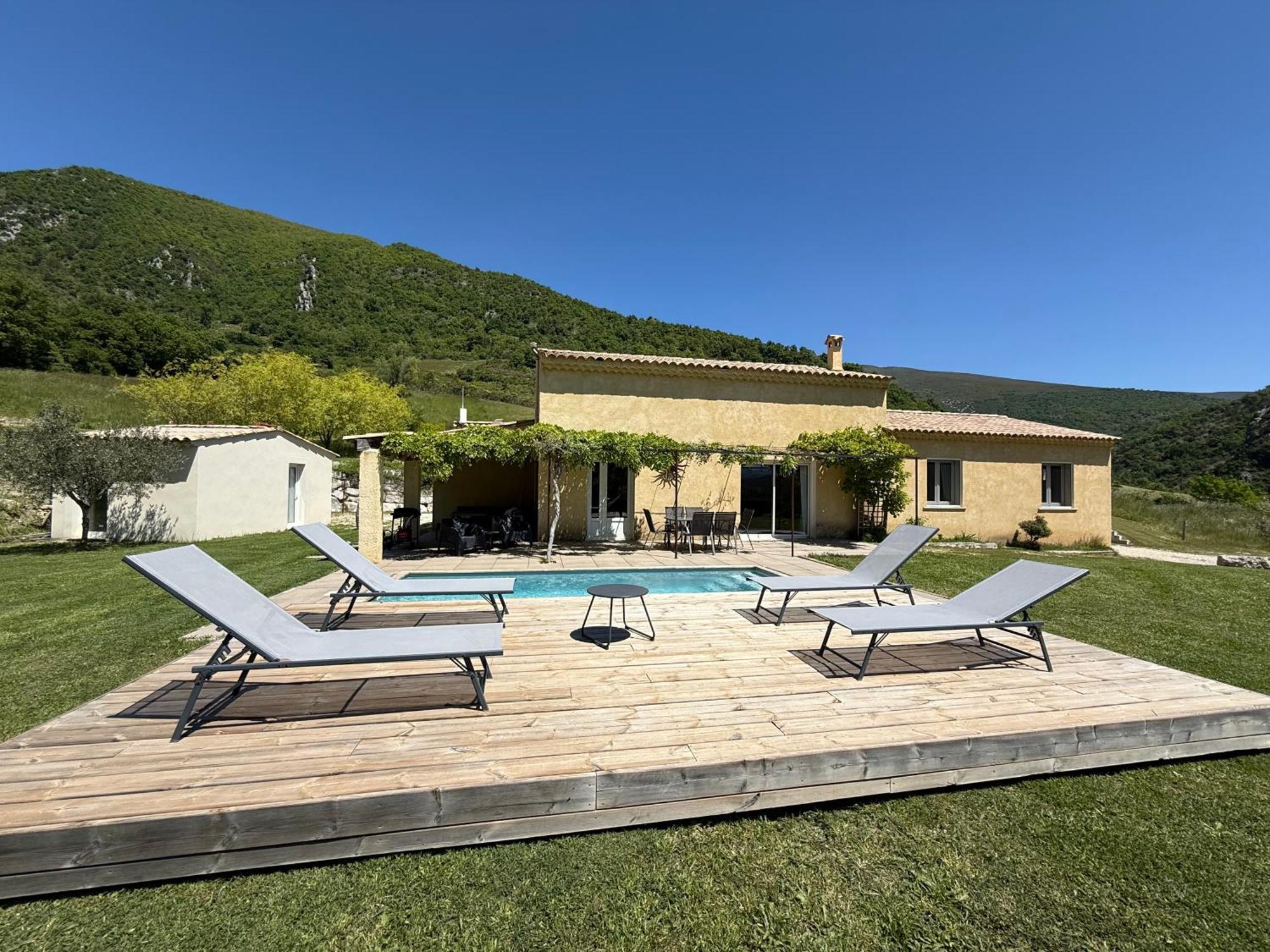 Estive Des Angelettes Piscine Chauffee Sauna Saint-Ferréol-Trente 外观 照片